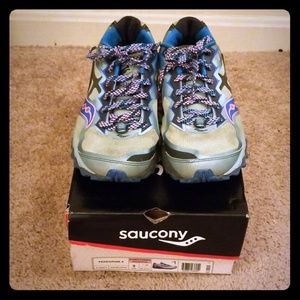 Saucony Blue Perregrine Hiking Athletic Sneakers